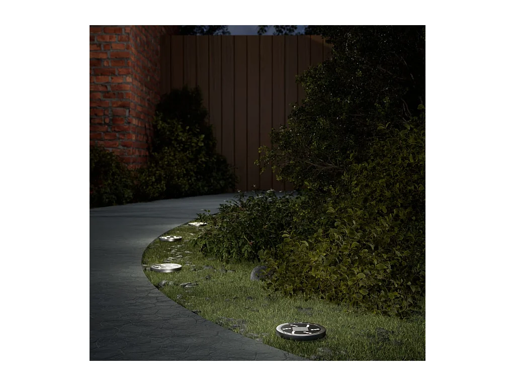 Lampes solaires de sol et piquets de sol extérieur 12 pcs FR850115