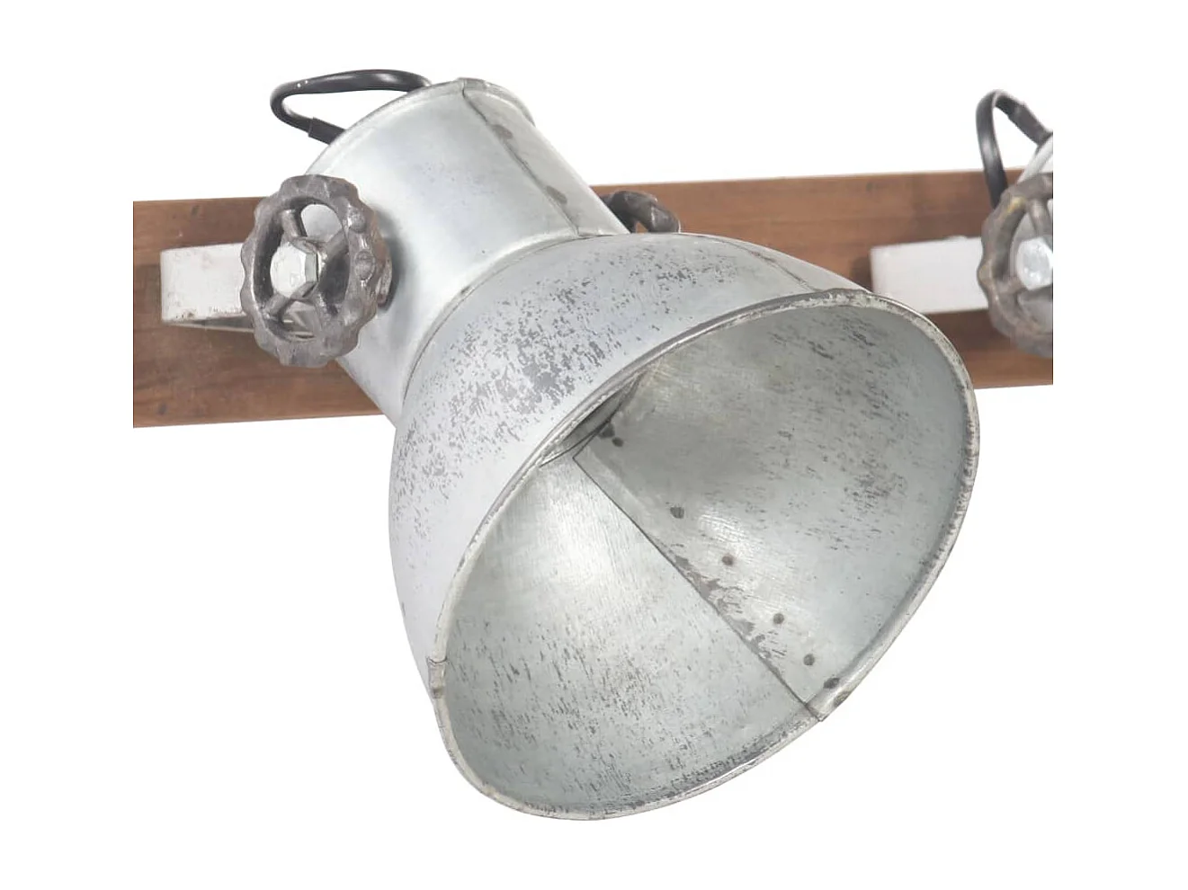 Wandlamp industrieel E27 65x25 cm zilverkleurig BE675245