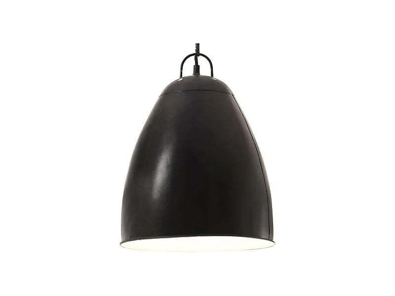 Candeeiro suspenso industrial redondo 25 W 32 cm E27 preto PT594041