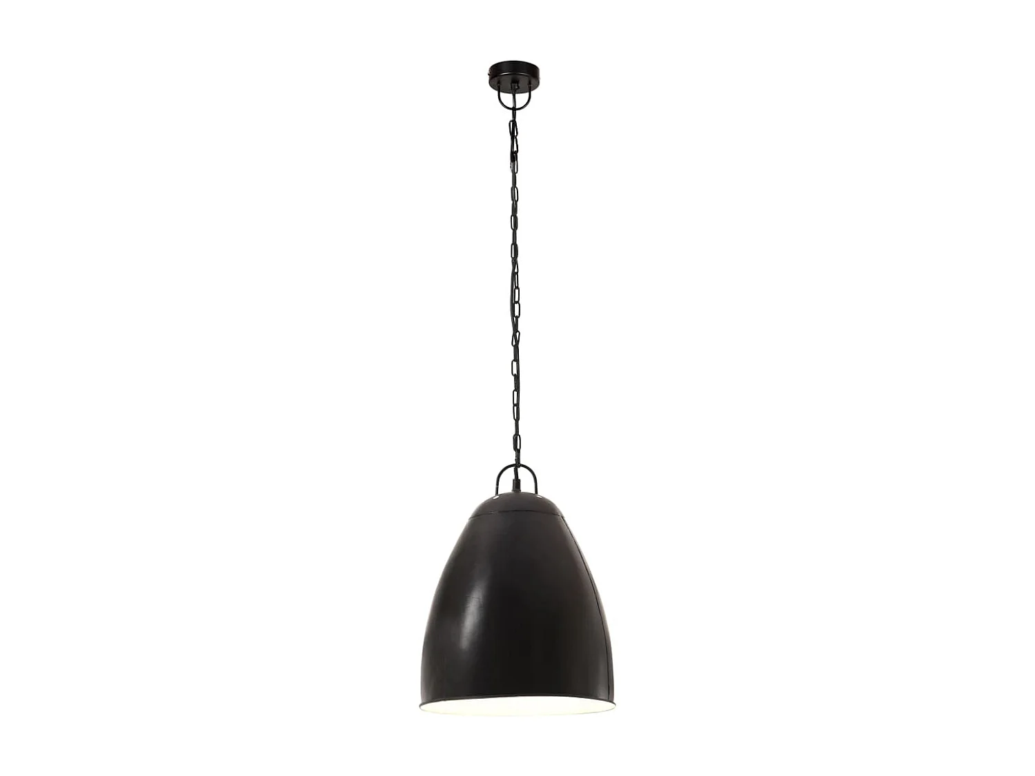 Candeeiro suspenso industrial redondo 25 W 32 cm E27 preto PT594041