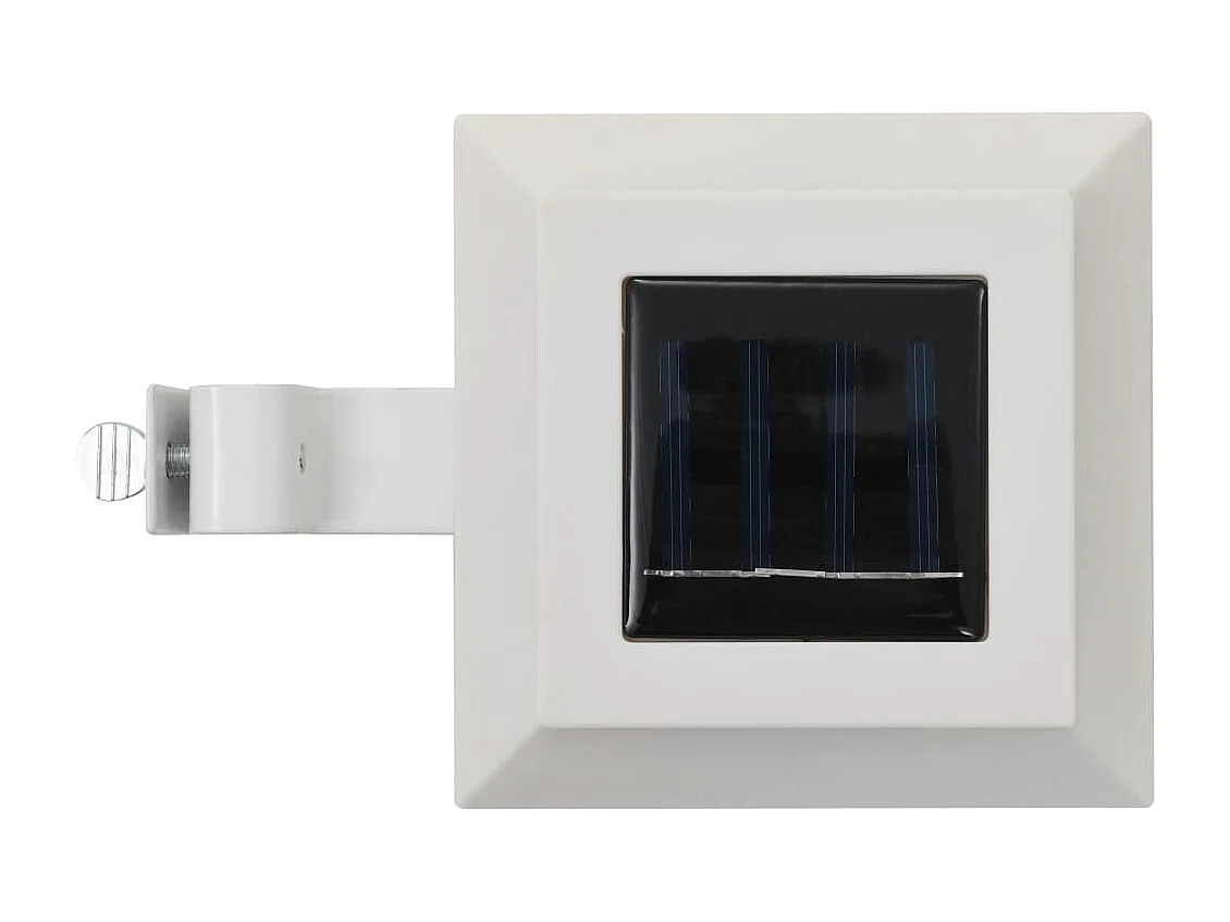 Lampe solaire à LED carrée d'extérieur 6 pcs 12 cm Blanc FR831634