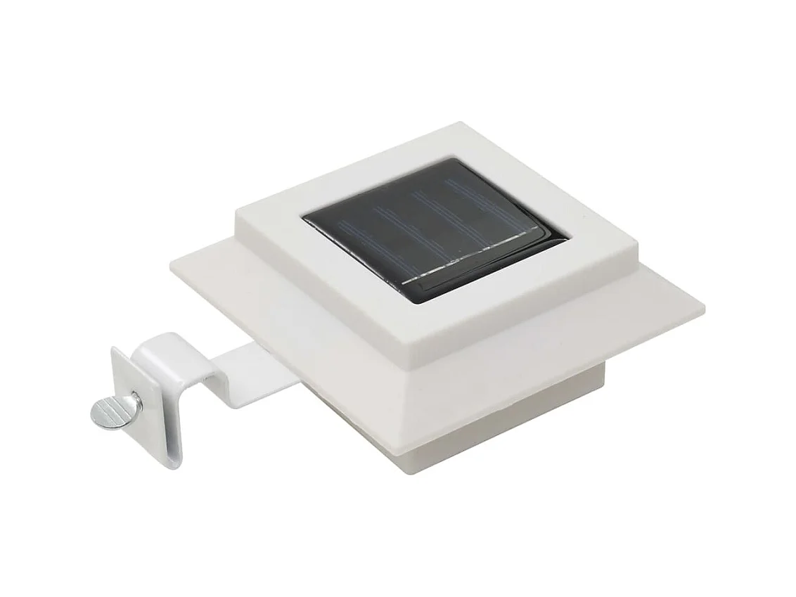 Lampe solaire à LED carrée d'extérieur 6 pcs 12 cm Blanc FR831634