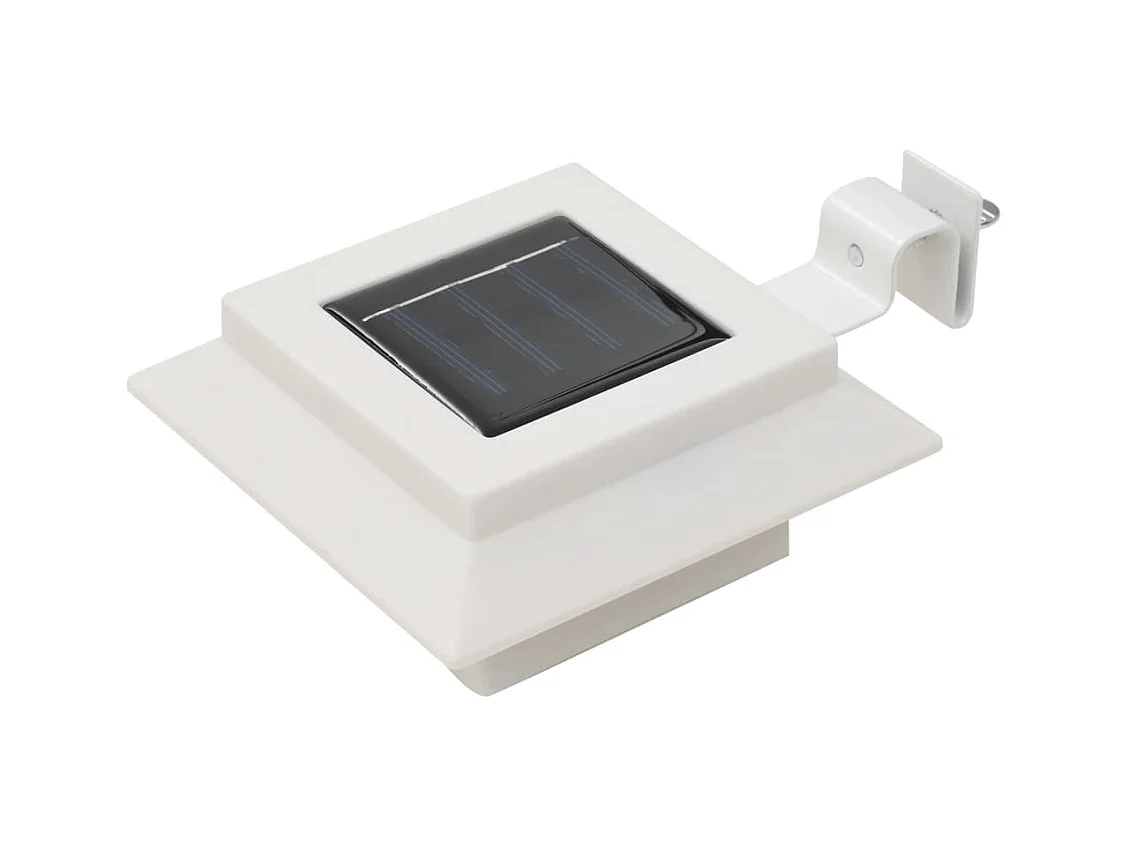 Lámparas solares de exterior LED cuadradas 6 uds 12 cm blanco ES829698