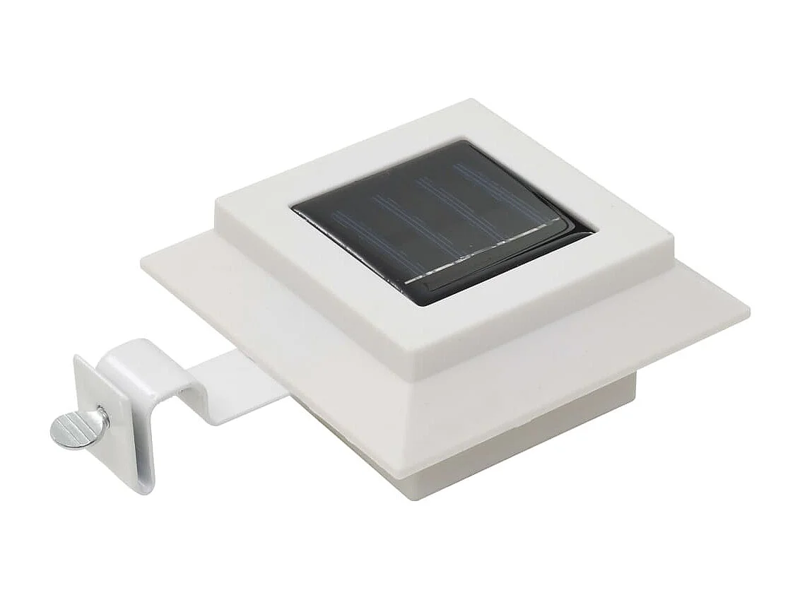 Lampe solaire à LED carrée d'extérieur 6 pcs 12 cm Blanc FR831634