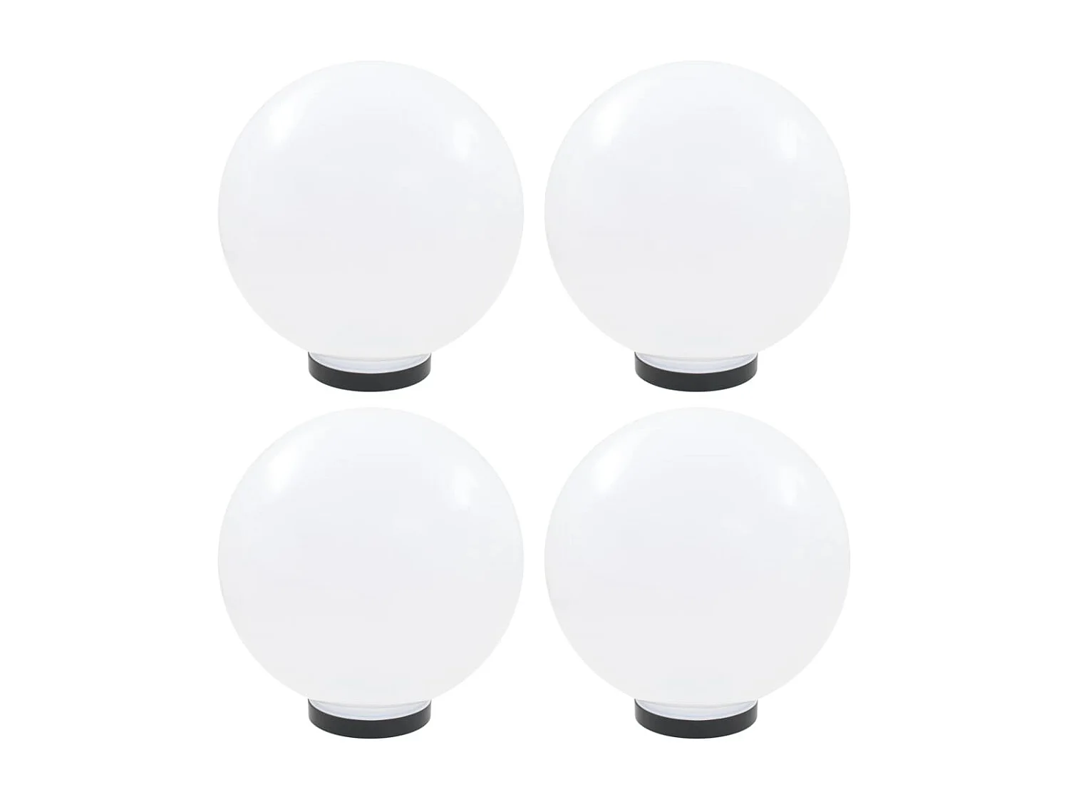 Lampes à LED sous forme de boule 4 pcs Sphérique 30 cm PMMA FR313314