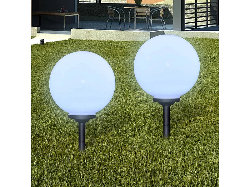 Lámparas de camino de jardín 2 uds LED 30 cm con pincho ES309183