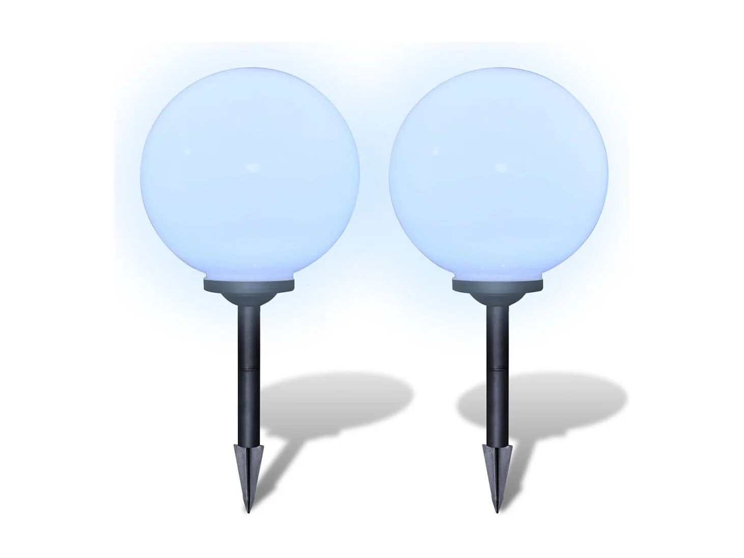 Lampes d'allée à LED 2 pcs 30 cm avec piquet de sol FR542251