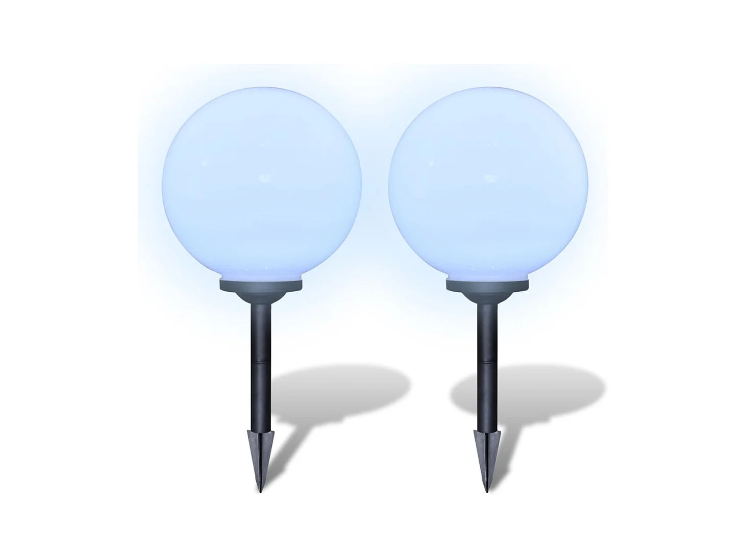 Lampes d'allée à LED 2 pcs 30 cm avec piquet de sol FR542251