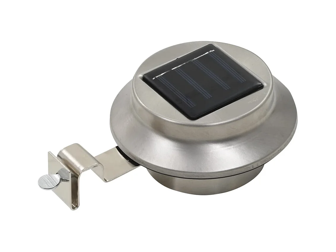 Lámparas solares de exterior LED redondas 6 uds 12 cm blanco ES529425