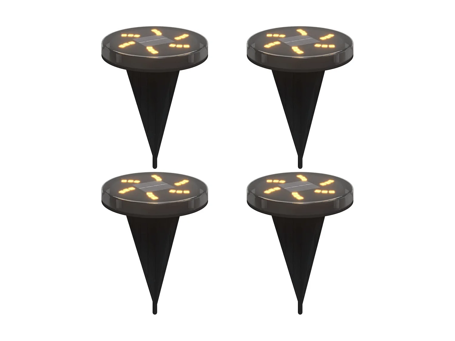 Lampes solaires de sol et piquets de sol extérieur 4 pcs FR807437
