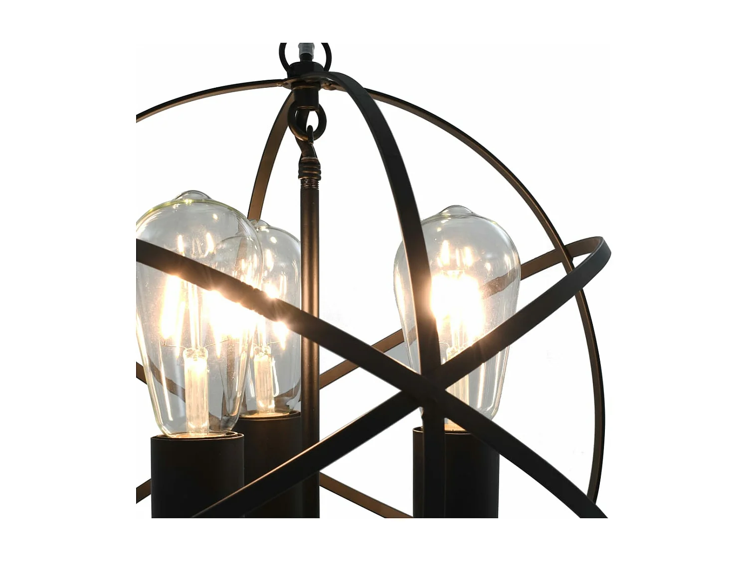 Lampe suspendue Noir Sphère 3 ampoules E27 FR206394