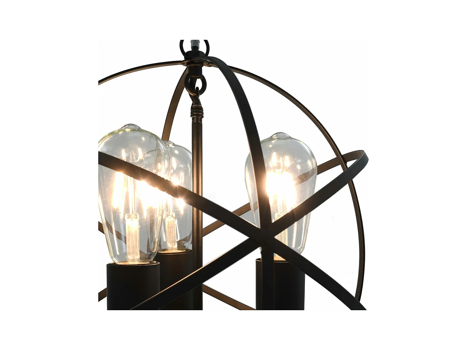 Lampe suspendue Noir Sphère 3 ampoules E27 FR206394
