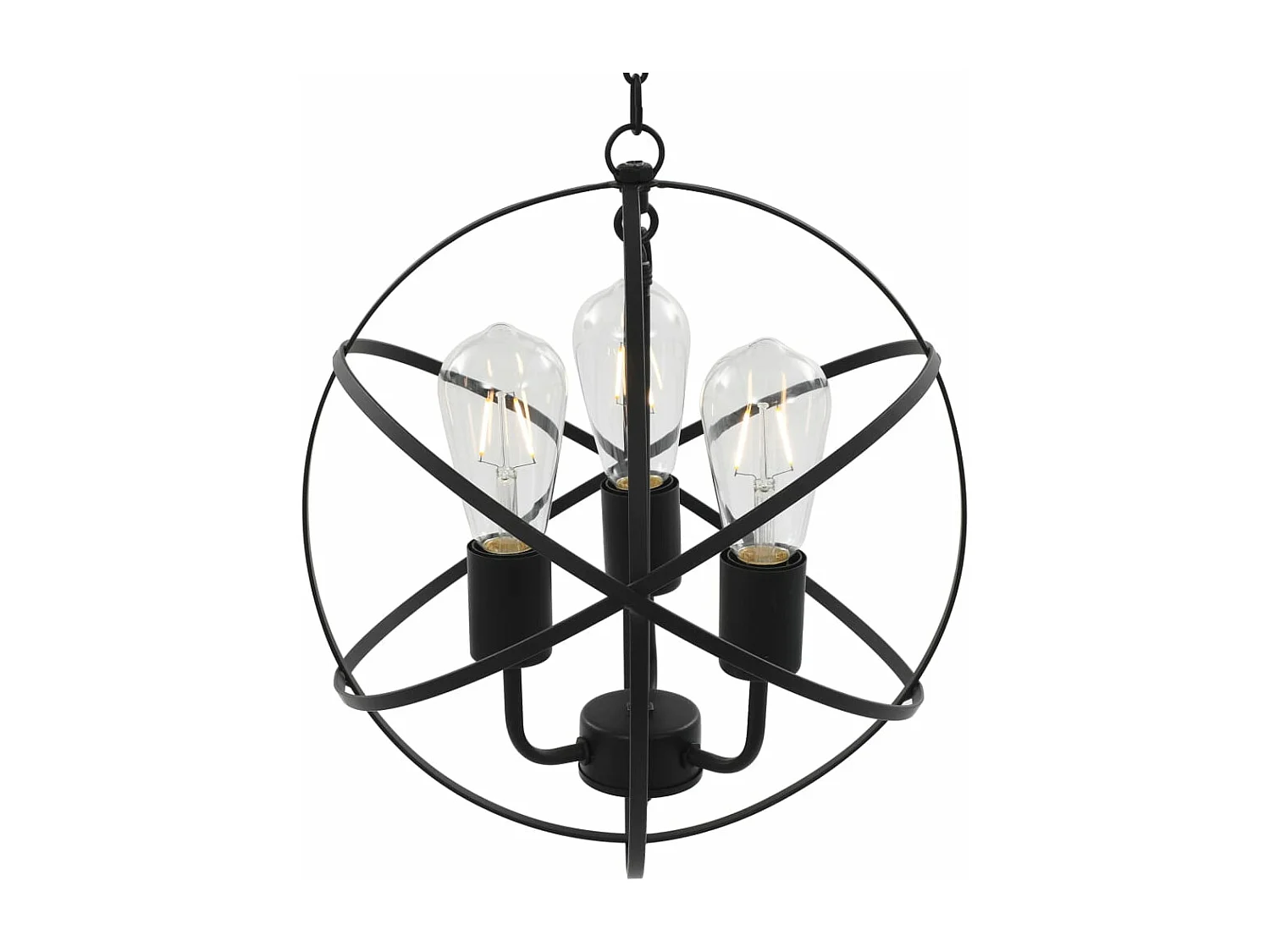 Lampe suspendue Noir Sphère 3 ampoules E27 FR206394