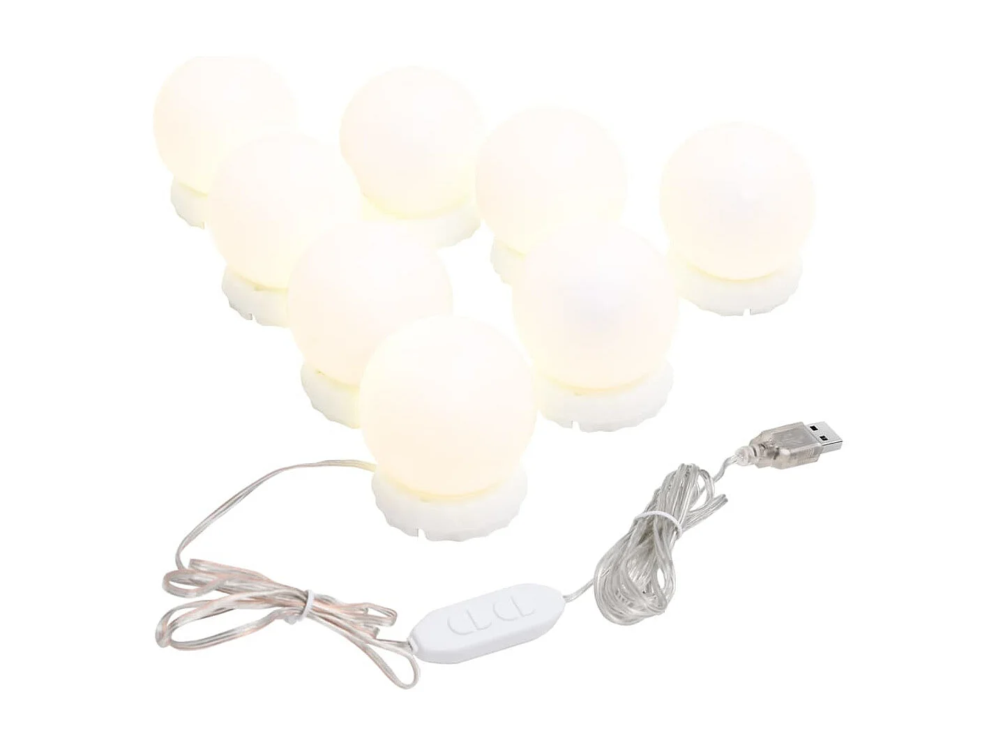 Lampe de miroir avec 8 ampoules LED Blanc chaud et blanc froid FR559489