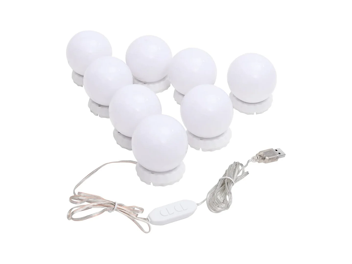 Lampe de miroir avec 8 ampoules LED Blanc chaud et blanc froid FR559489