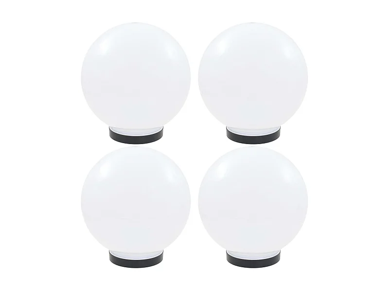 Candeeiros esféricos LED 4 pcs 25 cm PMMA PT201911