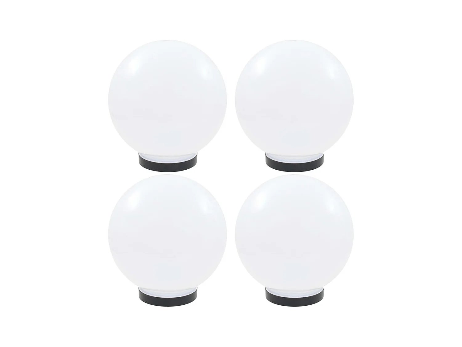 Lampes à LED sous forme de boule 4 pcs Sphérique 25 cm PMMA FR889629
