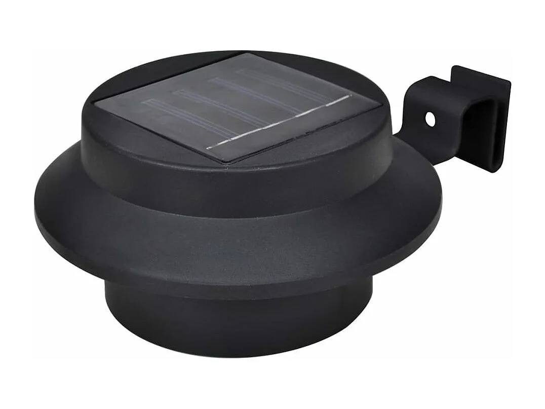 Lampes solaires à LED d'extérieur pour clôture 12 pcs Noir FR749045