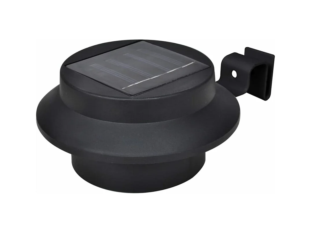 Lampes solaires à LED d'extérieur pour clôture 12 pcs Noir FR749045