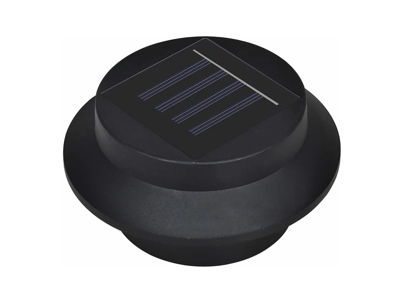 Lámparas solares para valla exterior 12 uds LED negro ES155044
