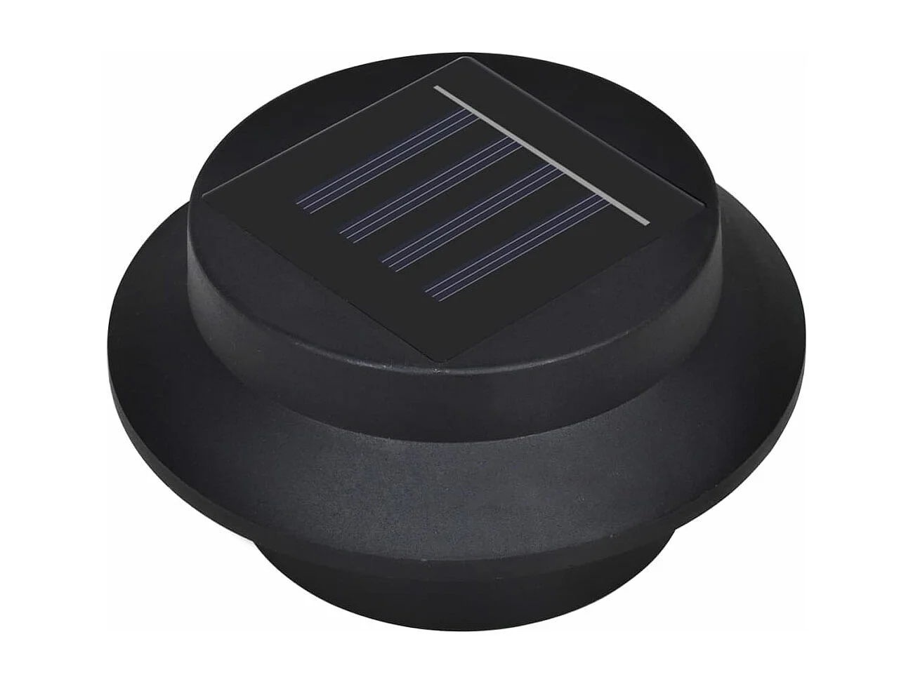 Lampes solaires à LED d'extérieur pour clôture 12 pcs Noir FR749045