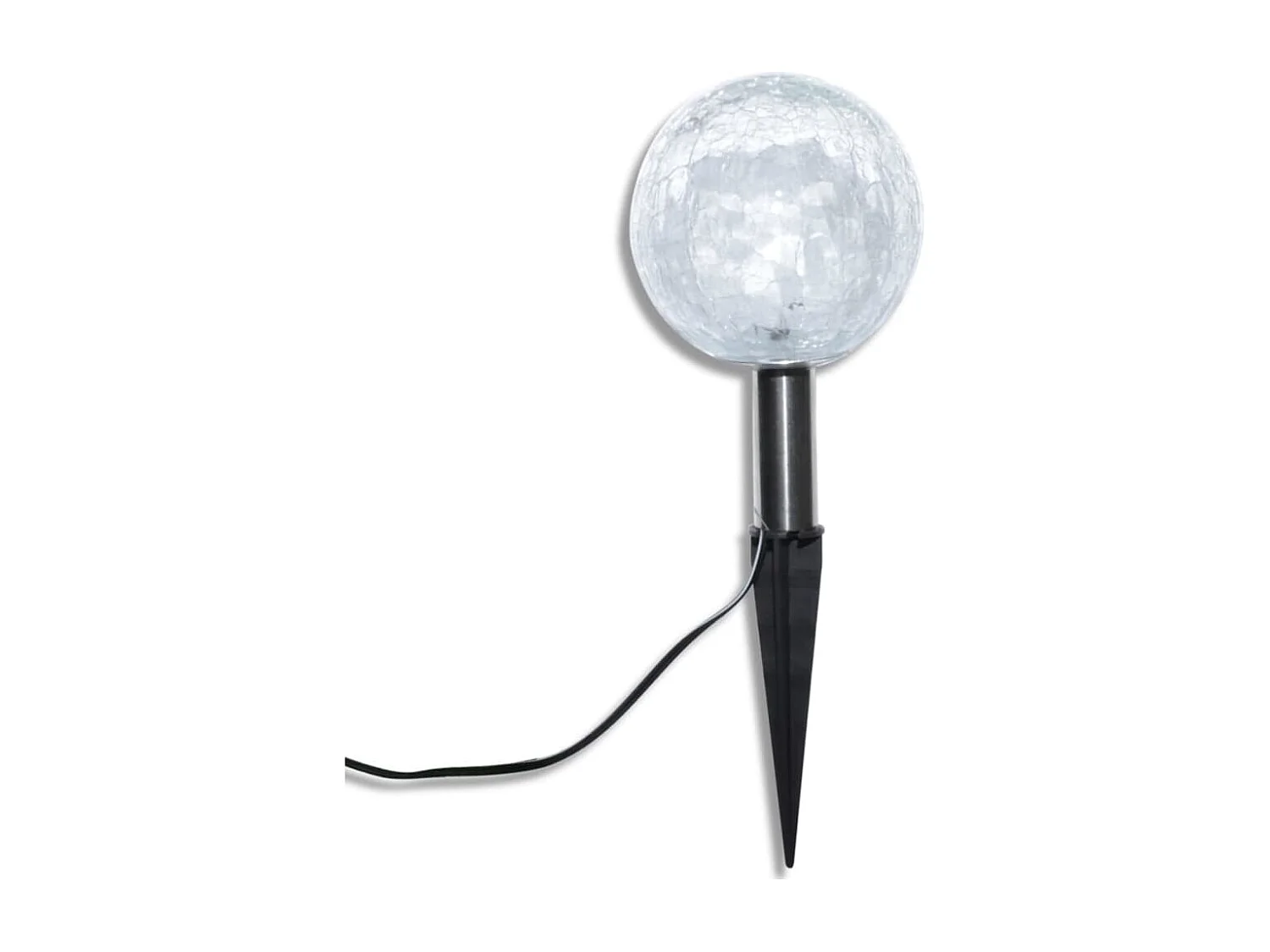 Lámparas de bola jardín LED  anclajes y paneles solares 3 uds ES502074