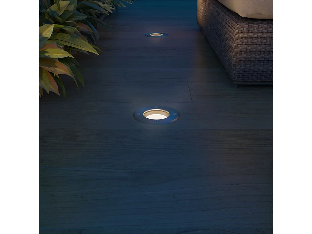 Lampes au sol à LED d'extérieur 3 pcs rond FR503109