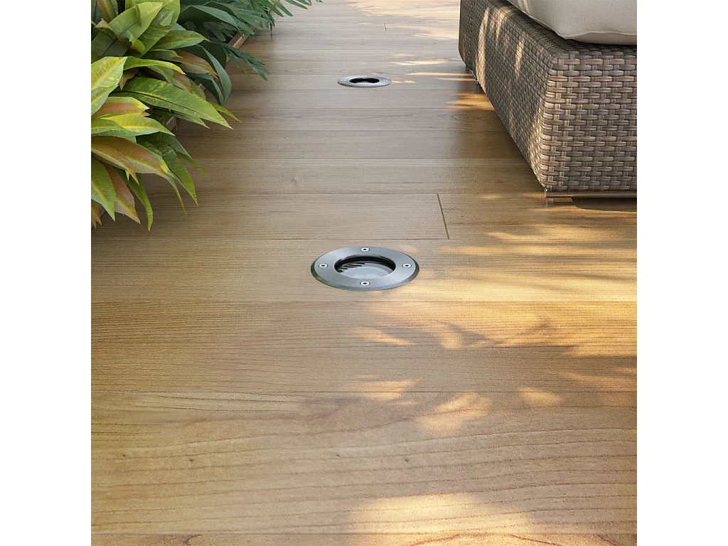 Iluminação LED p/ piso exterior, 3 pcs, redondo PT230655