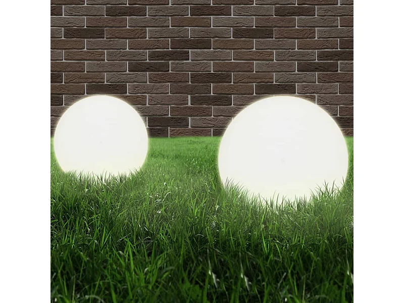 Candeeiro esférico LED 2 pcs 40 cm PMMA PT362675