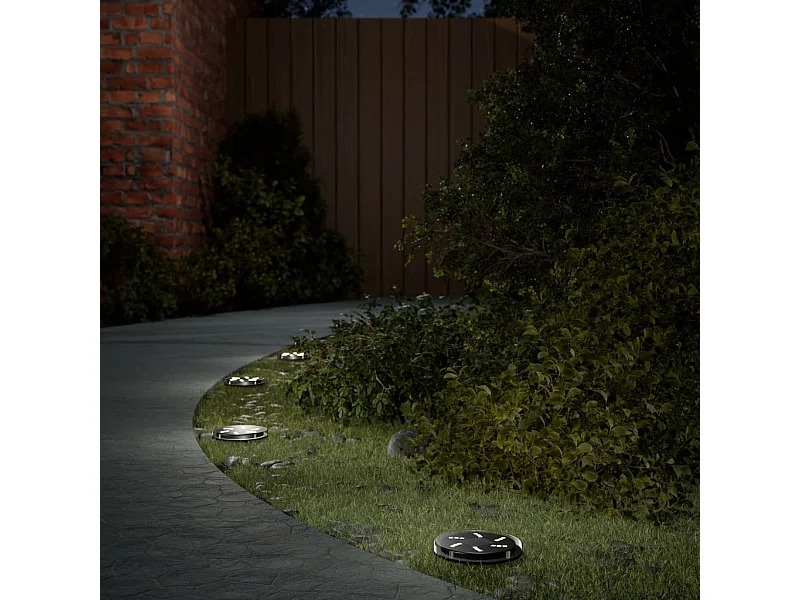 Lampes solaires de sol et piquets de sol extérieur 12 pcs FR806485