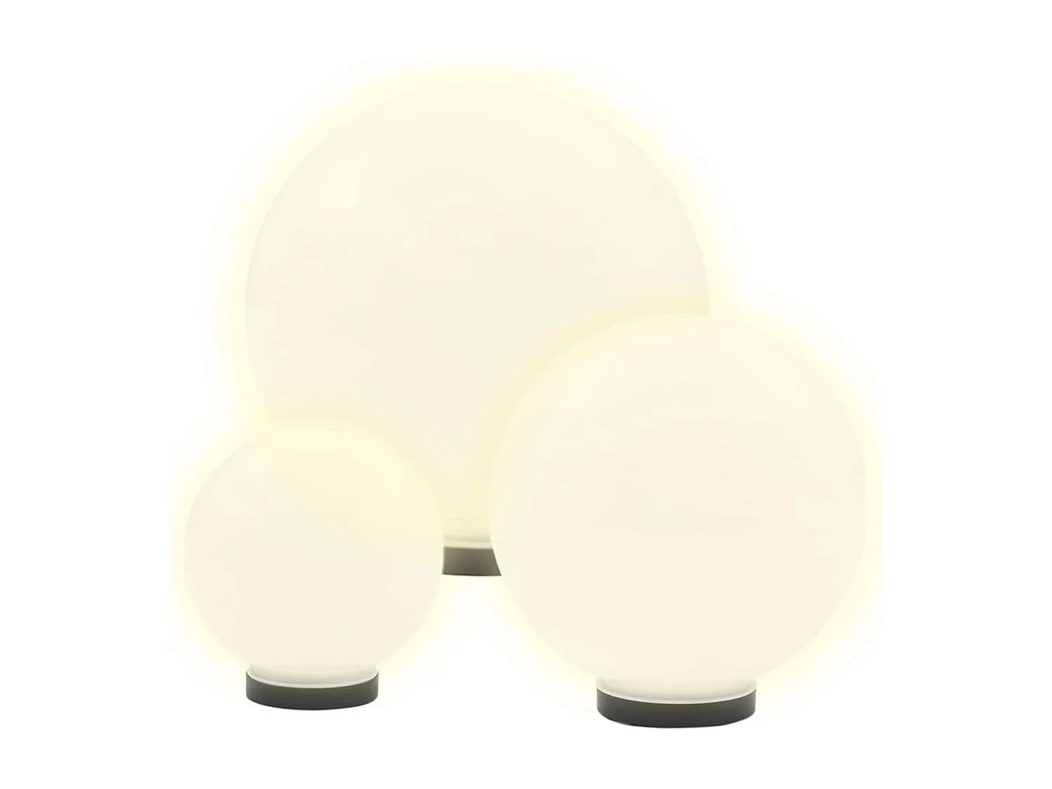 Jeu de lampe boule à LED 3 pcs PMMA sphérique 20/30/40 cm FR696522