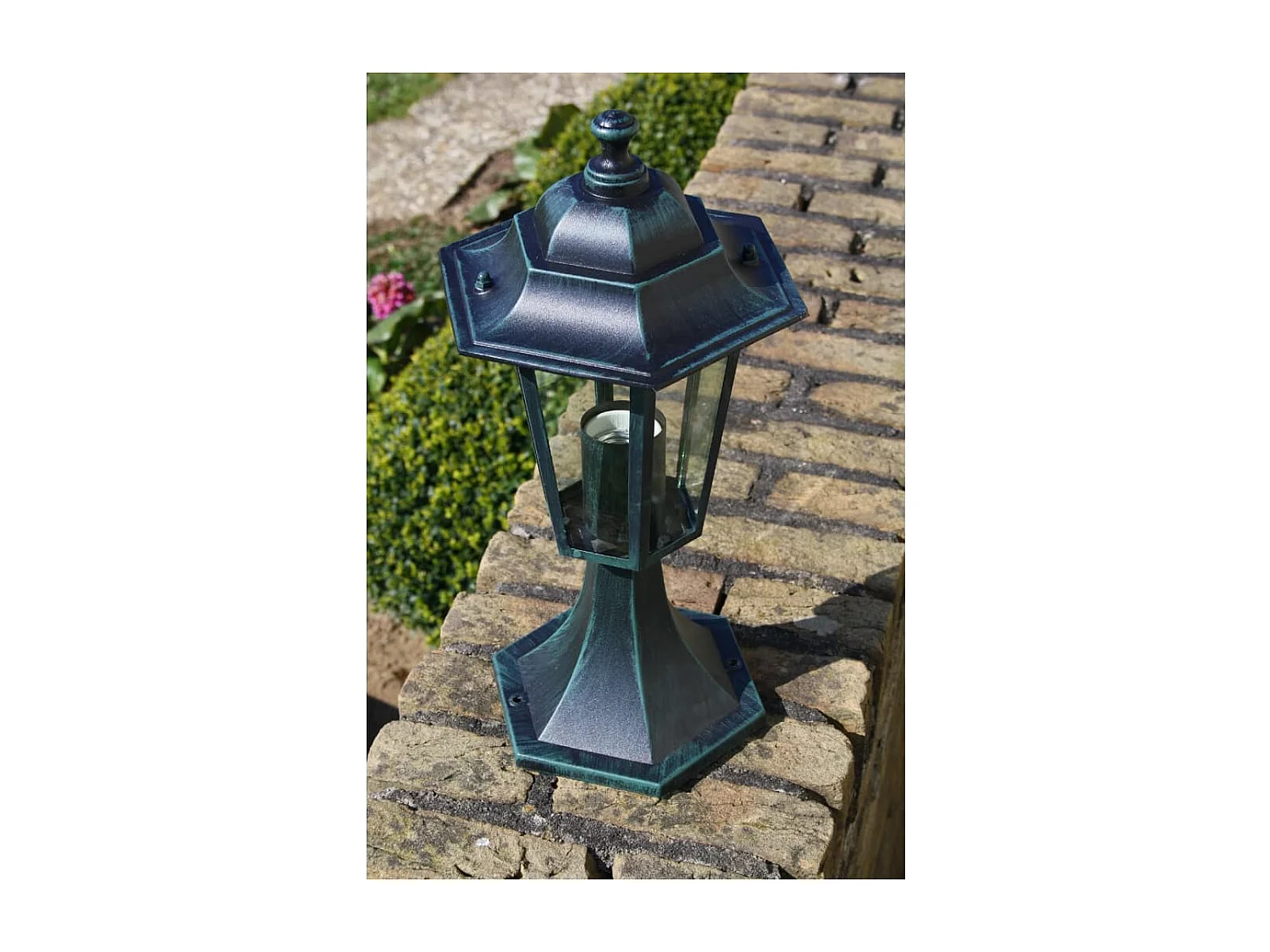 Lampes de jardin 2 pcs Vert foncé/Noir Aluminium FR718494