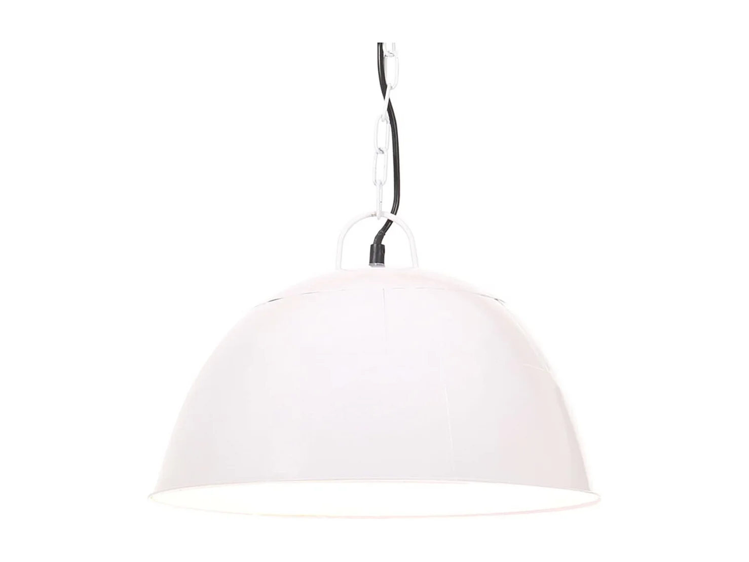 Lampe suspendue industrielle vintage 25 W Blanc Rond 41 cm E27 FR649026