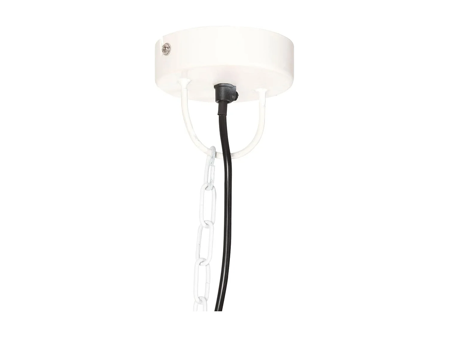 Lámpara colgante vintage 25 W blanca redonda 41 cm E27 ES711072