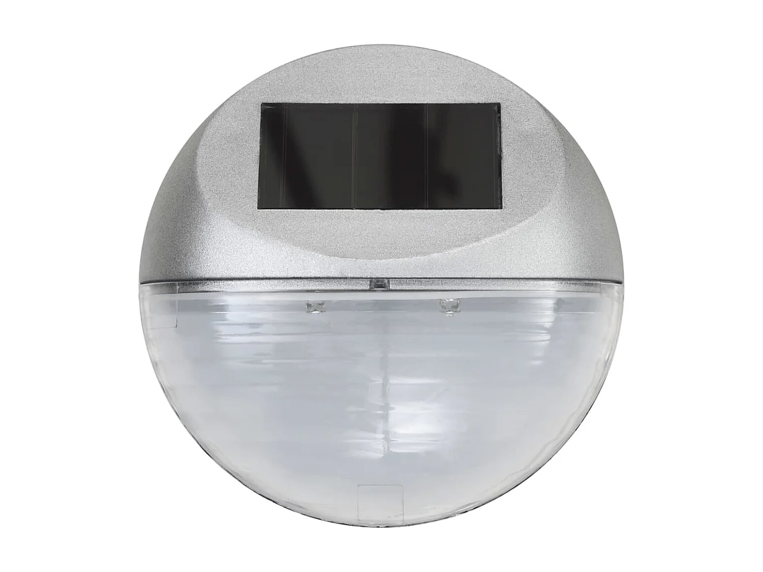 Lampe solaire murale à LED d'extérieur 12 pcs Rond Argenté FR433952