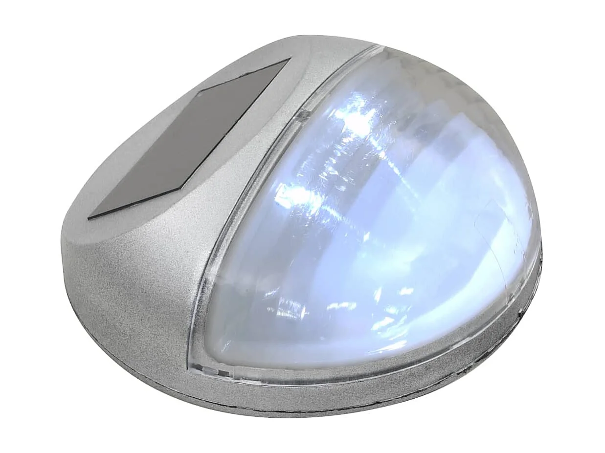 LED-wandlampen solar rond zilver 12 st BE190058