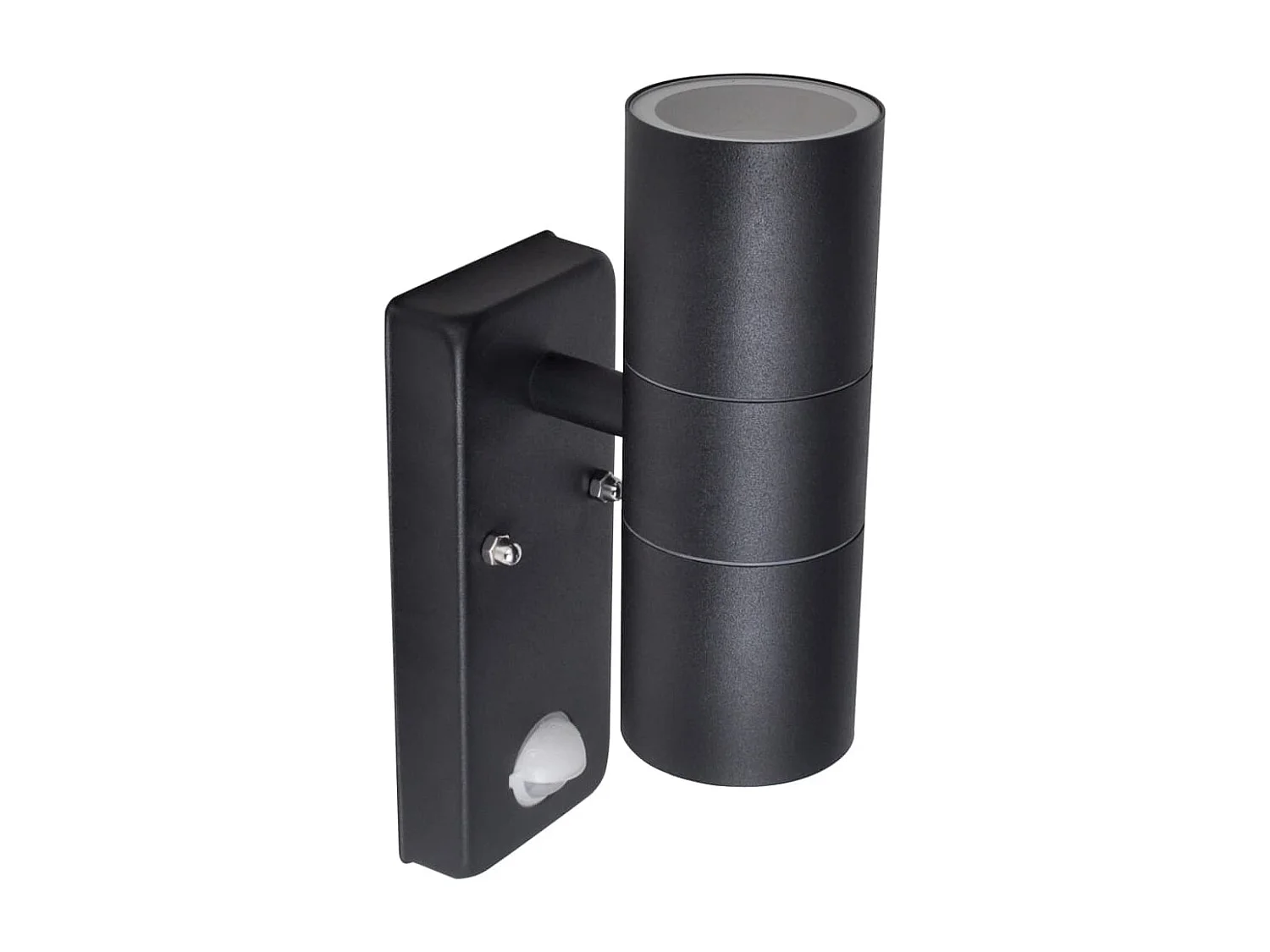 Lampe murale à LED avec capteur Inox Forme cylindrique Noir FR453589