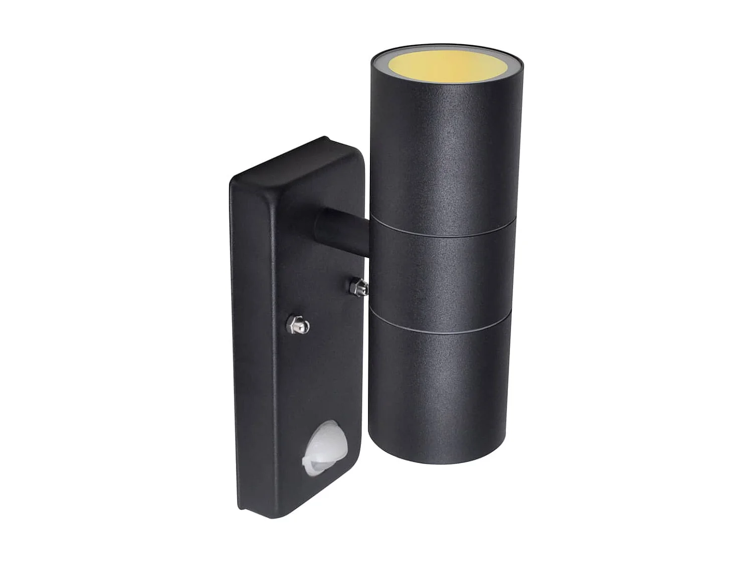 Lampe murale à LED avec capteur Inox Forme cylindrique Noir FR453589