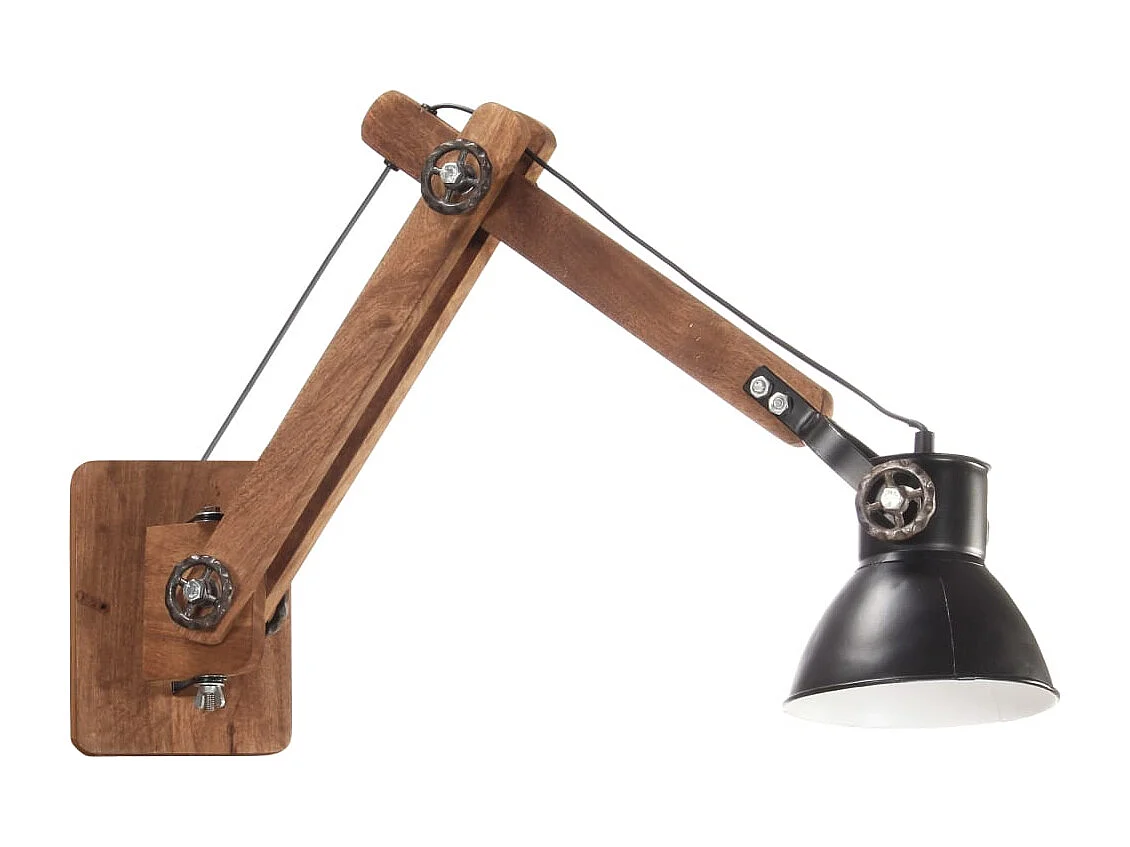 Lampe murale Style industriel Noir Rond E27 FR964543