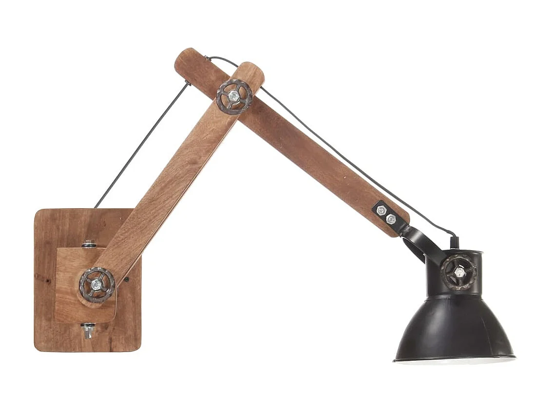 Lampe murale Style industriel Noir Rond E27 FR964543