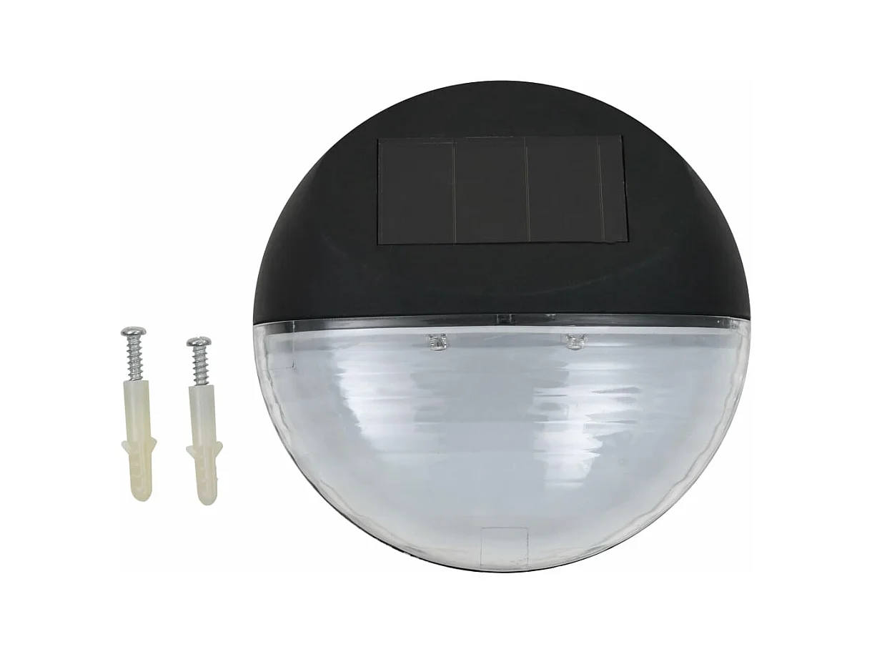 Solarwandlampen LED 24 st rond zwart BE426853