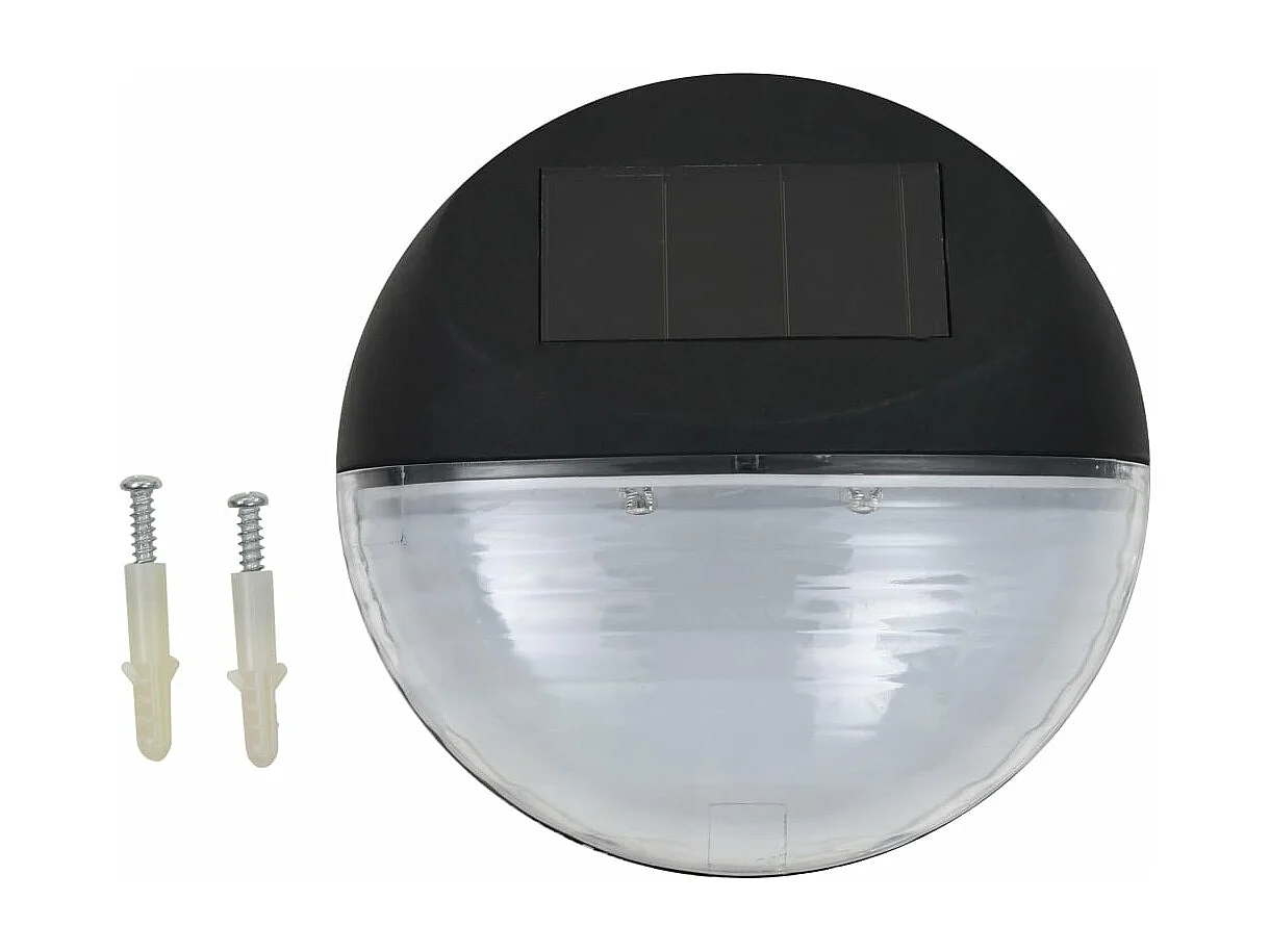 Solarwandlampen LED 24 st rond zwart BE426853