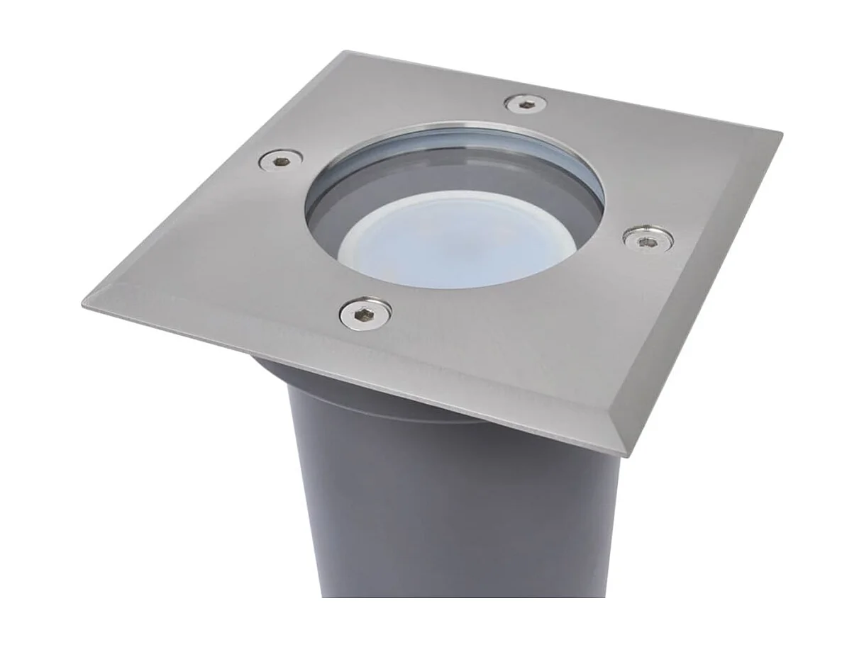 Lampes au sol à LED d'extérieur 3 pcs carré FR174171