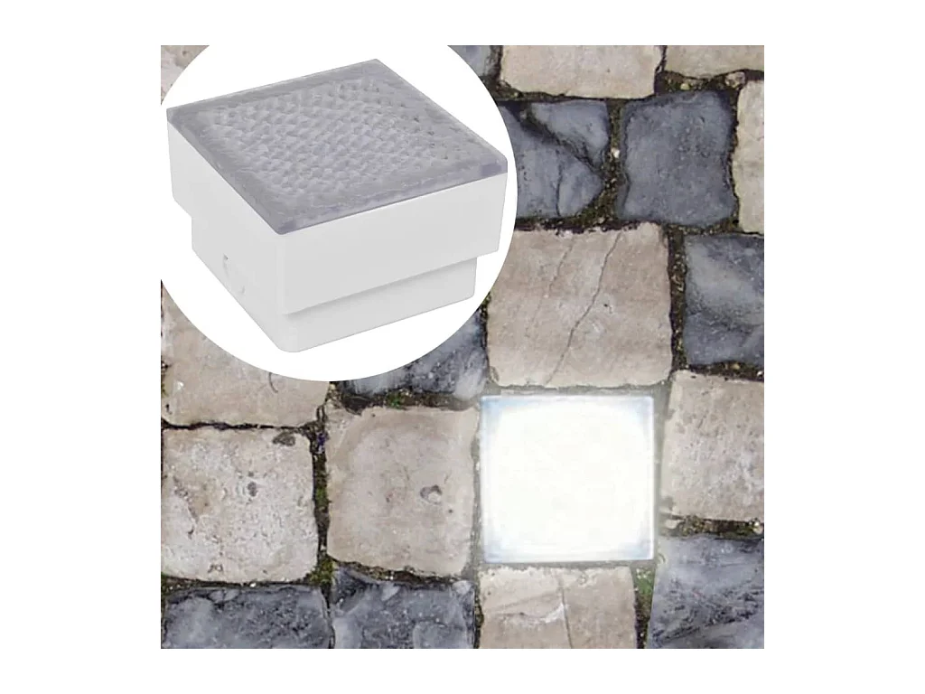 Lampes LED enterrées 12 pcs 100x100x68 mm FR738440