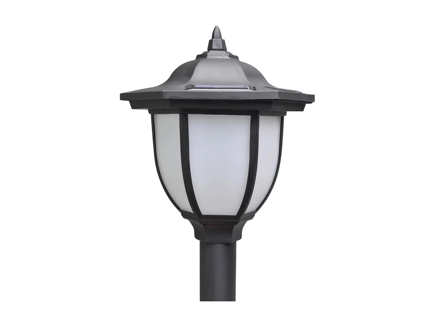 Clôture à chaîne avec deux lampes solaires LED et deux piquets FR990187