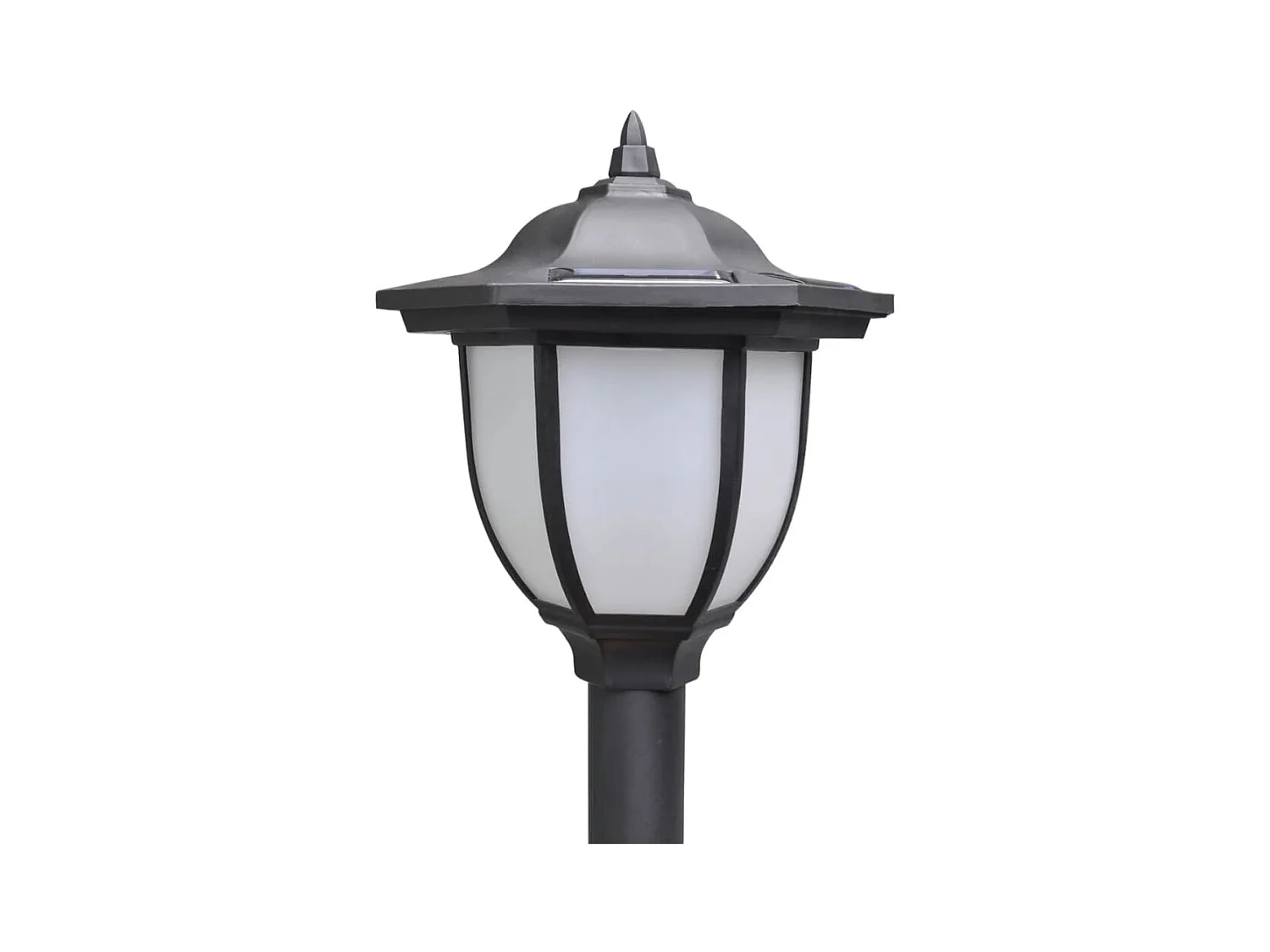 Clôture à chaîne avec deux lampes solaires LED et deux piquets FR990187