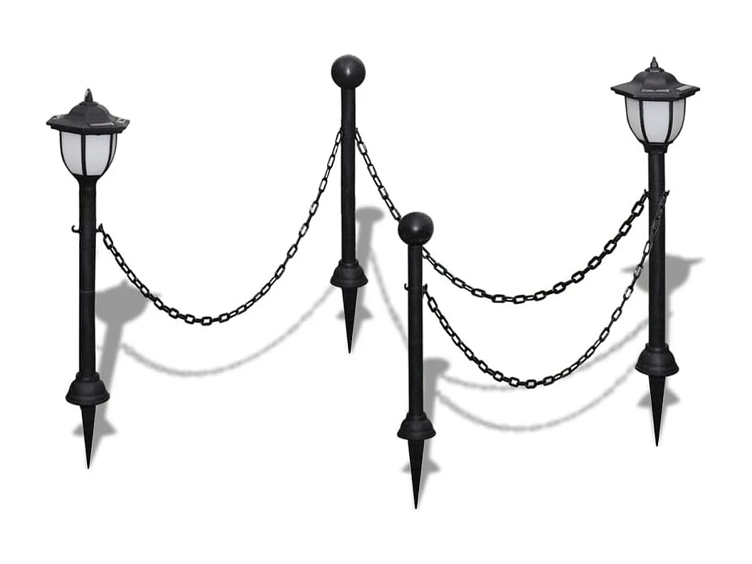 Hekwerk met 2 solarlampen BE644168