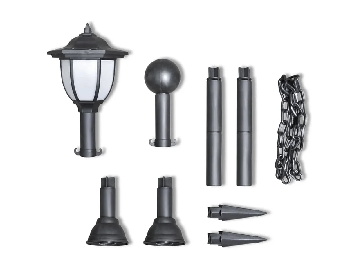 Hekwerk met 2 solarlampen BE644168