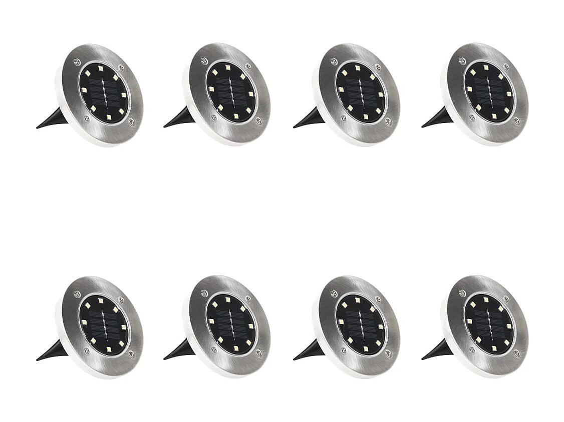 Lampes solaires de sol 8 pcs Lumières LED couleur RVB FR737313