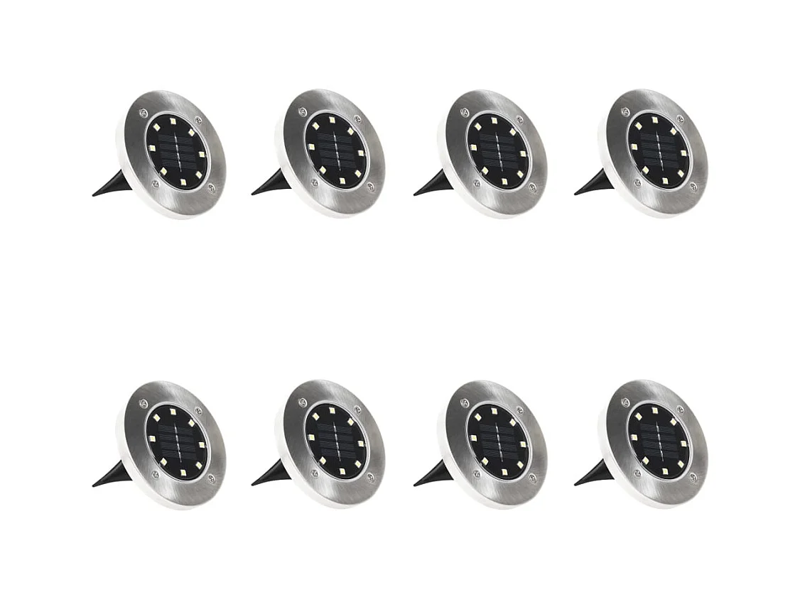 Lampes solaires de sol 8 pcs Lumières LED couleur RVB FR737313